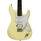 Aria 714-STD Series Electric Guitar in Vintage White
